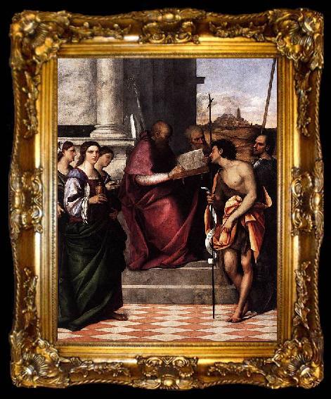 framed  Sebastiano del Piombo San Giovanni Crisostomo Altarpiece, ta009-2